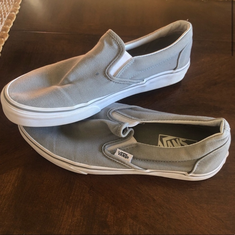 Grey slip on vans
